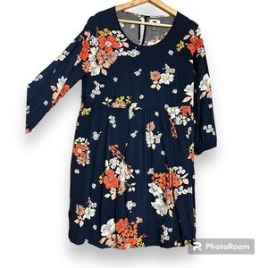 Old Navy floral dress with 3/4 sleeves - L